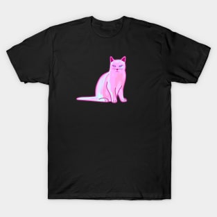 Pastel Pink Cat T-Shirt